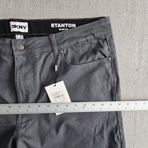 DKNY Men's Ultimate Stretch Pants Stanton Slim Fit 39x30 Gray D1 NWT - Picture 7 of 16